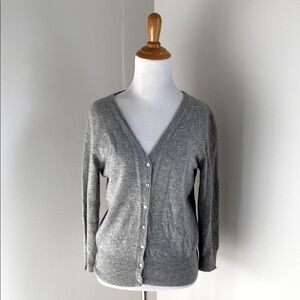Lord and Taylor 100% 2-Ply Cashmere Cardigan Sweater with 3/4 Sleeves Sz Medium